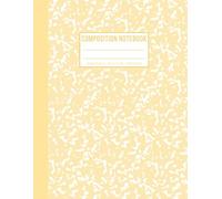 Light Yellow Marble Composition Notebook: Soft Orange-Yellow Wide Ruled Notebook | Numbered Pages 1-110 | Aesthetic School Supplies for Kids, Girls, and Students - 8.5 x 11 Inches