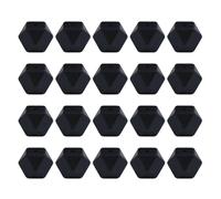 (Light Yellow, One size) 20Pcs Octagonal Resin Beads for Bracelet Necklace Jewelry Making Geometric Beads 14mm Spacer Beads for Handmade Craft Black