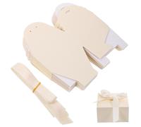 (Light Yellow, One size) 20pcs Squared Gift Boxes Handmade Soap Boxes Gift Packaging Box Party Favors Box