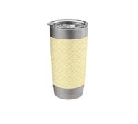 Light Yellow Trellis Preppy Chinoiserie Trellis Pattern Stainless Steel Insulated Tumbler