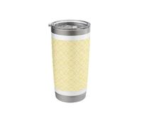 Light Yellow Trellis Preppy Chinoiserie Trellis Pattern Stainless Steel Insulated Tumbler