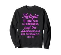 Light Your Path Psalms 119:105 Christian Bible Faith Pink Sweatshirt
