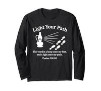 Light Your Path Psalms 119:105 Christian Bible Verse Faith Long Sleeve T-Shirt
