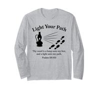 Light Your Path Psalms 119:105 Christian Bible Verse Faith Long Sleeve T-Shirt