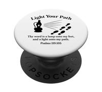 Light Your Path Psalms 119:105 Christian Bible Verse Faith PopSockets Adhesive PopGrip