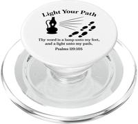 Light Your Path Psalms 119:105 Christian Bible Verse Faith PopSockets PopGrip for MagSafe