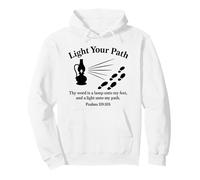 Light Your Path Psalms 119:105 Christian Bible Verse Faith Pullover Hoodie