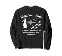 Light Your Path Psalms 119:105 Christian Bible Verse Faith Sweatshirt