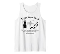 Light Your Path Psalms 119:105 Christian Bible Verse Faith Tank Top
