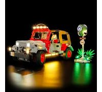 LIGHTAILING Led Light Compatible with Lego-77984 Jurassic World Jurassic Park Jeep Wrangler - Easy Install, Hidden Wiring, Home Decor & Gift-Ready (Model Not Included)