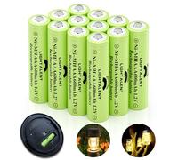 Lightalent Ni-MH Rechargeable AAA Batteries Triple A High Capacity 1.2V Pre-charged for Garden Landscaping Solar Lights Air Last Intervention String Lights