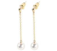 LIGHTAOTAO 1 Pair Long Drop Tassel Earrings for Women with 8mm Pearl Accent, S925 Silver Material, Safe for Skin, Unique Statement Design, for Fashionforward and Elegant Looks