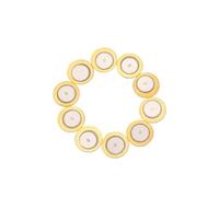 LIGHTAOTAO 10 Pcs 29mm Diameter Copper Piezo Discs Acoustic Pickup Elements for Guitars and Microphones with Film Gasket for Stomp Boxes and Electronic Drum Accessories