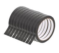 LIGHTAOTAO 10 Rolls Black Washi Tape DIY Art Paper Tapes for Drawing Hand Tearable Writable for Crafting Labeling and Multi-surface Use