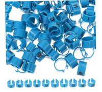 LIGHTAOTAO 100Pcs Blue Pigeon Leg Bands Foot Rings for Poultry Identification Lightweight Rings for Adult Birds Ducks Chickens Hens Easy Marking and Breed Separation