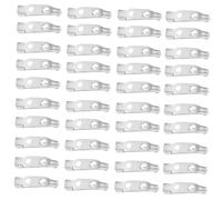 LIGHTAOTAO 100pcs Iron Safety Pins for DIY Craft and Sewing, Easy to Carry, Lightweight Three-hole Brooch Pin Clips Suitable for Blankets and Craft Tools