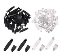 LIGHTAOTAO 100pcs Plastic Snap Jump Ring Mini Plastic Clips Convenient to Use Easy to Carry Id Badge Holder Strap Connector for Crafts and Jewelry Making