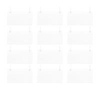 LIGHTAOTAO 100PCS PVC Basket Label Holders with Snap Lock Clips, 12x5.5cm Plastic Sign Display Clip for Retail Price Tags, Supermarket Shelf Label Holder for Merchandise Organization