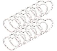 LIGHTAOTAO 100pcs Silver Heart Shape Key Rings for DIY Crafts Lightweight Jewelry Making Findings for Keychains Bracelets Earrings and Mobile Accessories