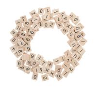 LIGHTAOTAO 100pcs Small Wooden Number Tiles for Math Learning Montessori Early Education DIY Craft Math Teaching Symbols for Interactive Counting and Problem Solving