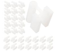 LIGHTAOTAO 100pcs White Plastic Plug Socket Covers with 3-prong Design for Electrical Sockets and Outlets, Easy-to-use Replacement Safety Plug Covers to Protect from Electrical Hazards