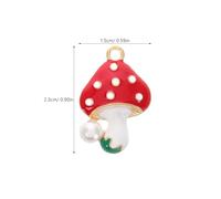 LIGHTAOTAO 10pcs Alloy Mushroom Charm Cute Mushroom Pendant Jewelry DIY Pendant Making Charm for Necklace Bracelet Keychain Crafts Jewelry Making Supplies Random Style
