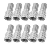 LIGHTAOTAO 10Pcs Aluminum Alloy Tire Valve Stem Caps with Double Seal Extension for High Pressure Car, Truck, and Rv Wheels - Automotive Air Valve Cap Set for Tire Inflation and Maintenance