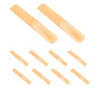 LIGHTAOTAO 10pcs Clarinet Reeds Strength 1.0 with Plastic Case, Traditional Unfiled Cut and Thinner Tip for Easy Articulation, Secure Fit, for Beginners and Students Practice Or Rehearsal