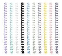LIGHTAOTAO 10pcs Loose Leaf Notepad Rings Plastic Cuttable Binder Rings Assorted Colour Practical Easy to Operate for Home Use and Data Sorting Random Color