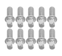 LIGHTAOTAO 10pcs M6x15mm Drum Key Bolts Iron Silver Plated Drum Screws Featuring Precise Dimensions and Easy Removal and Part Replacement