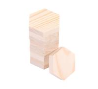 LIGHTAOTAO 10pcs Pine Wood Polygonal Blocks Hexagon Shape Solid Wood DIY Craft Planks 5cm Diameter 1cm Thick Small Wooden Craft Blanks for Handmade Art Projects