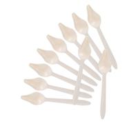 LIGHTAOTAO 10pcs Plastic Bird Feeding Spoons for Hand Feeding Small Birds and Chicks with Curved Narrow Tip for Accurate Food Flow for Finch and Canary Breeders