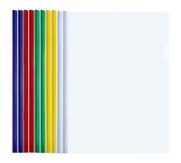 LIGHTAOTAO 10pcs Plastic File Folders with Draw Rods A4 Size Assorted Colours Convenient to Carry and Classify Files for Teachers and Students Office Organisers Random Color