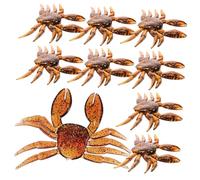 LIGHTAOTAO 10Pcs Realistic Crab Fishing Lures Wear-resistant Artificial Bionic Swimming Bait for Freshwater Fish Portable Fishing Accessory Kit for Fish Trapping and Reuse
