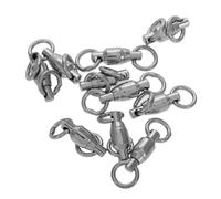 LIGHTAOTAO 10pcs Stainless Steel Bearing Swivels Fishing Tackle Connectors Corrosion Resistant Saltwater Fishing Gear with High Load Capacity for Catfishing and Heavy Fish