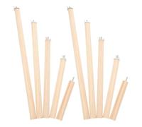 LIGHTAOTAO 10pcs Wooden Parrot Perch Replacement Stands for Bird Cage Accessories, Comfortable Grip Poles to Foot Fatigue, Suitable for Parrots and Canaries Indoors