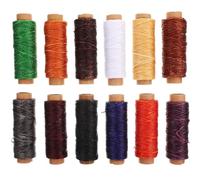 LIGHTAOTAO 12 Rolls Waxed Thread Sewing Kit with Assorted Colours, Polyester Material for Clothing Making and Quick Emergency Repairs, Portable Craft Making Thread Set for Sewing Beginners