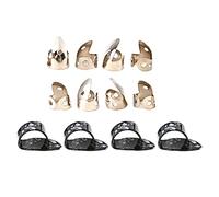 LIGHTAOTAO 12pcs Adjustable Metal Guitar Thumb Finger Picks Set for Beginners and Guitarists, Reusable Design to Enhance Sound Quality, Suitable for Long Time Practice and Personal Use