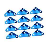 LIGHTAOTAO 12pcs Aluminum Alloy Rope Adjusters for Camping Tent Wind Rope Buckle Anti-rust Cord Tightening Hooks Outdoor Hiking Backpacking Accessories Blue