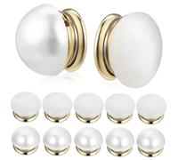 LIGHTAOTAO 12pcs Magnetic Buttons for Clothing No Sew Brooch Pins Pearl Hijab Weights Safety Pins for Dresses and Veils for Weddings and Events