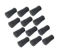 LIGHTAOTAO 12pcs Rubber Tips for Trekking Poles Thickened Protective Covers for Hiking Climbing and Walking Slippery Surfaces Black Caps for Standard Ski Poles and Crutches
