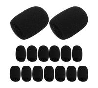 LIGHTAOTAO 15pcs Mini Microphone Windscreens Foam Covers for Headset and Lapel Microphones Noise Reduction Sponge Material Secure Attachment for Communication and Outdoor Scenarios