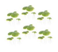 LIGHTAOTAO 18pcs Artificial Mini Duckweed with Root Plastic Aquarium Plants Light Green Abs Floating Water Plant for Enhancing The Aesthetic Appeal of Your Fish Tank