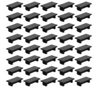 LIGHTAOTAO 1set Strut Channel End Caps Ensuring Safe Operation Black Plastic Rectangle Profile Terminal Closure Pieces Easy Installation for Strut Frame Grooves in Building Hardware 50pcs
