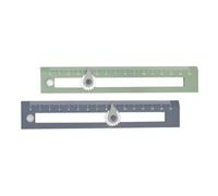 LIGHTAOTAO 2 Pcs Plastic Multipurpose Ruler Combines Compass and Straight Edge Function Perfect for Surveying and Drafting in School and Design Sites