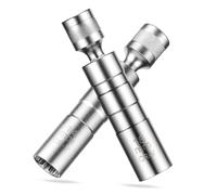 LIGHTAOTAO 2 Pcs Rotatable Steel Spark Plug Socket Magnetic Threaded Removal Tool for Cars High-Strength Automotive Spark Plug Accessory