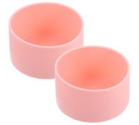 LIGHTAOTAO 2 Pcs Silicone Sleeve for Water Bottle Bottom Protective Covers for Glass Bottle Easy to Clean Non-Slip Pink Silicone Cover for Sports and Outdoor Use