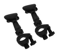 LIGHTAOTAO 2 Sets Plastic Microphone Clips for Stand Mic Holder, Lightweight and Versatile Microphone Holder Clamp for Public Speaking Sessions and On-the-go Use, Black