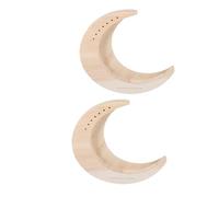 LIGHTAOTAO 2 Sets Wooden Lyre Harp with 7 Strings, Crescent Moon Shape Portable Musical Instruments, Stable Tuning DIY Art Craft Accessory for Solo Practice and Performance