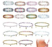 LIGHTAOTAO 20 Pcs Waist Beads for Women Elegant Beaded Waist Chains Made of Beads Easy to Put and Take for Party and Other Occasions